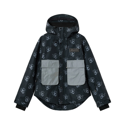 Positibeety Bee Logo Waterproof Snowboarding Jacket