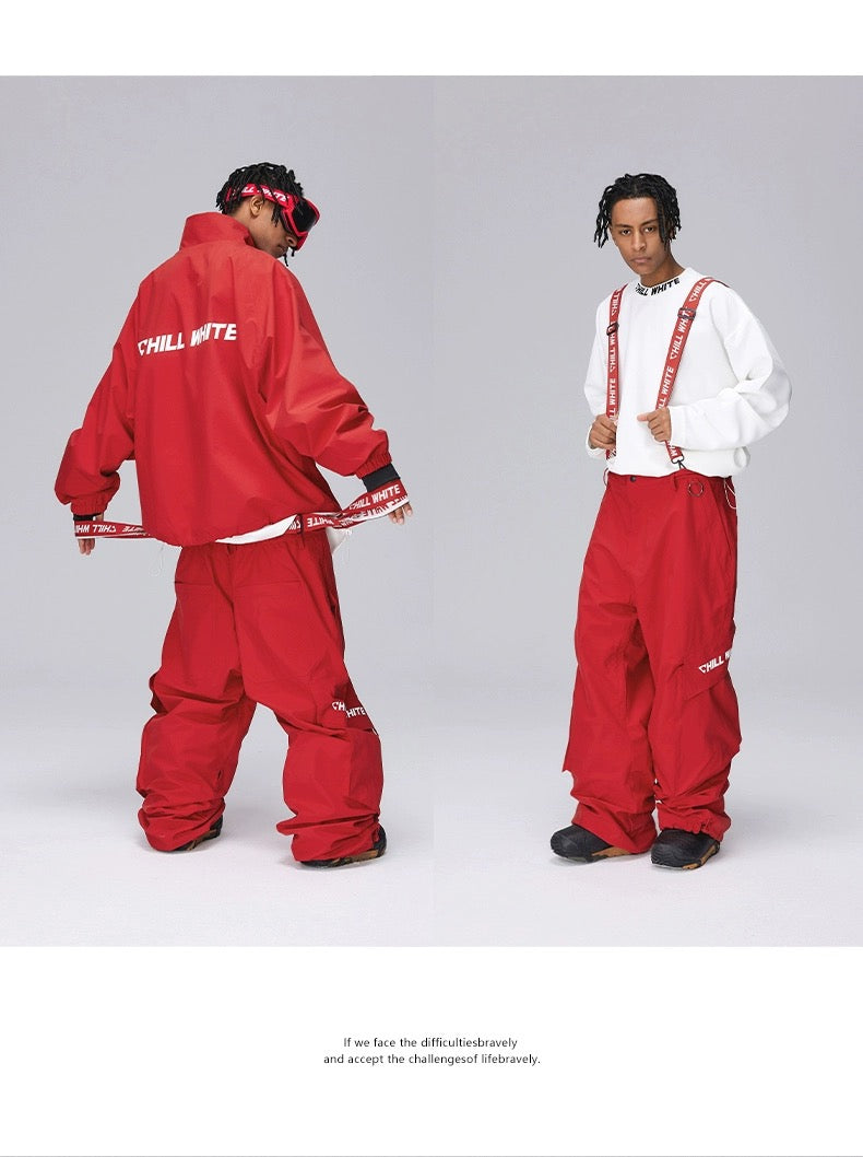 ChillWhite Unisex Red Snow Jacket & Pants