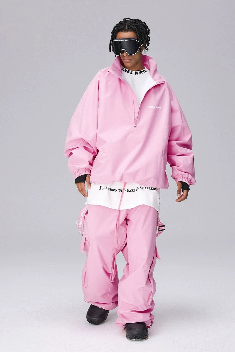 ChillWhite Unisex Pink Snow Jacket & Pants