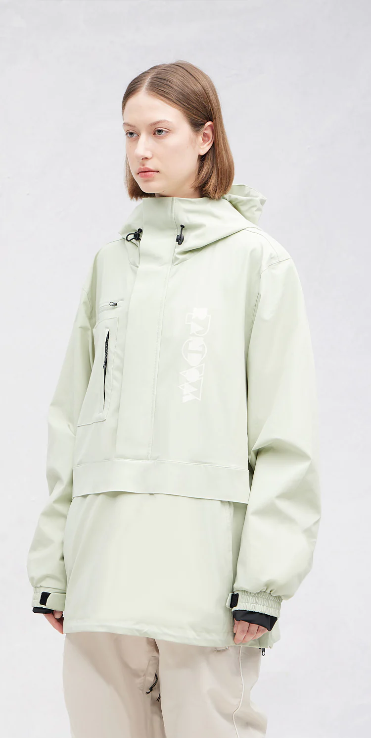 RandomPow PowDay Pullover Hooded Snow Jacket Matcha | randompow, snow coat | RicosBoutique