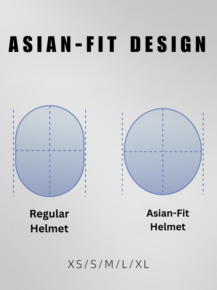 REV Lightweight F5 Brimless Helmet - Asian Fit