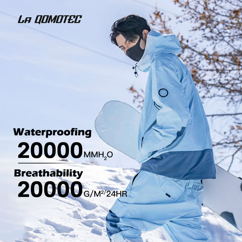 La Qomotec Haze Blue Snowboarding/Skiing Suit | 23new, qomotec, snow coat, trending | RicosBoutique