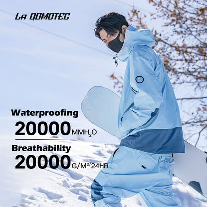 La Qomotec Haze Blue Snowboarding/Skiing Suit | 23new, qomotec, snow coat, trending | RicosBoutique