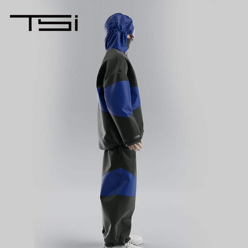 TSI 23/24 Upgraded 3L Black/Navy Snowboarding Jacket & Pants | 23new, snow coat, trending | RicosBoutique