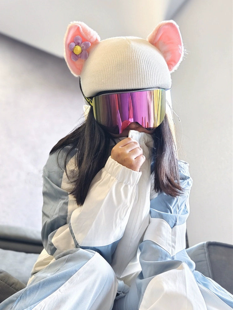 Cartoon Snow Helmet Plush Cover