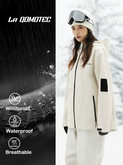 LA QOMOTEC Ivory 3L Snowboarding&Skiing Suit | 23new, qomotec, snow coat, trending | RicosBoutique