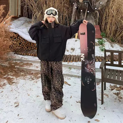 Sky’s Unknown Leopard Print Ski Suit