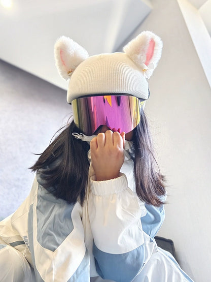 Cartoon Snow Helmet Plush Cover