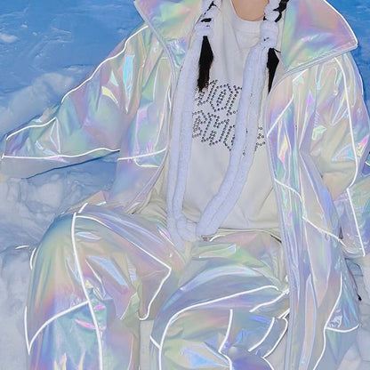 Chopchop Polar White Reflective Snowboarding Jacket & Pants | 3M, chopchop, snow coat, trending | RicosBoutique