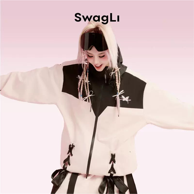 Swagli Black & Pink Butterfly Ski Suit | Snow Suits | 24/25 new, swagli, 蝴蝶 | Rico’s Snow Boutique