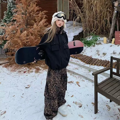 Sky’s Unknown Leopard Print Ski Suit