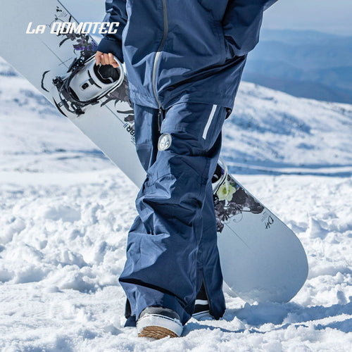 LA QOMOTEC Navy Retro Style Warm Snowboarding Suit | 23new, snow coat | RicosBoutique