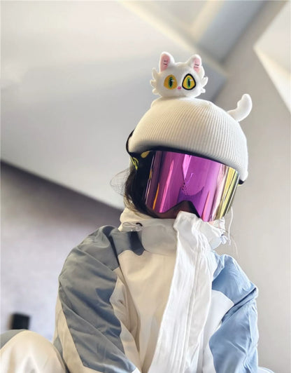 Cartoon Snow Helmet Plush Cover