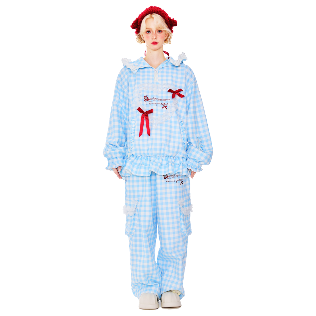 LMD SNOW Super Cute Ribbon Ski Suit for Girls