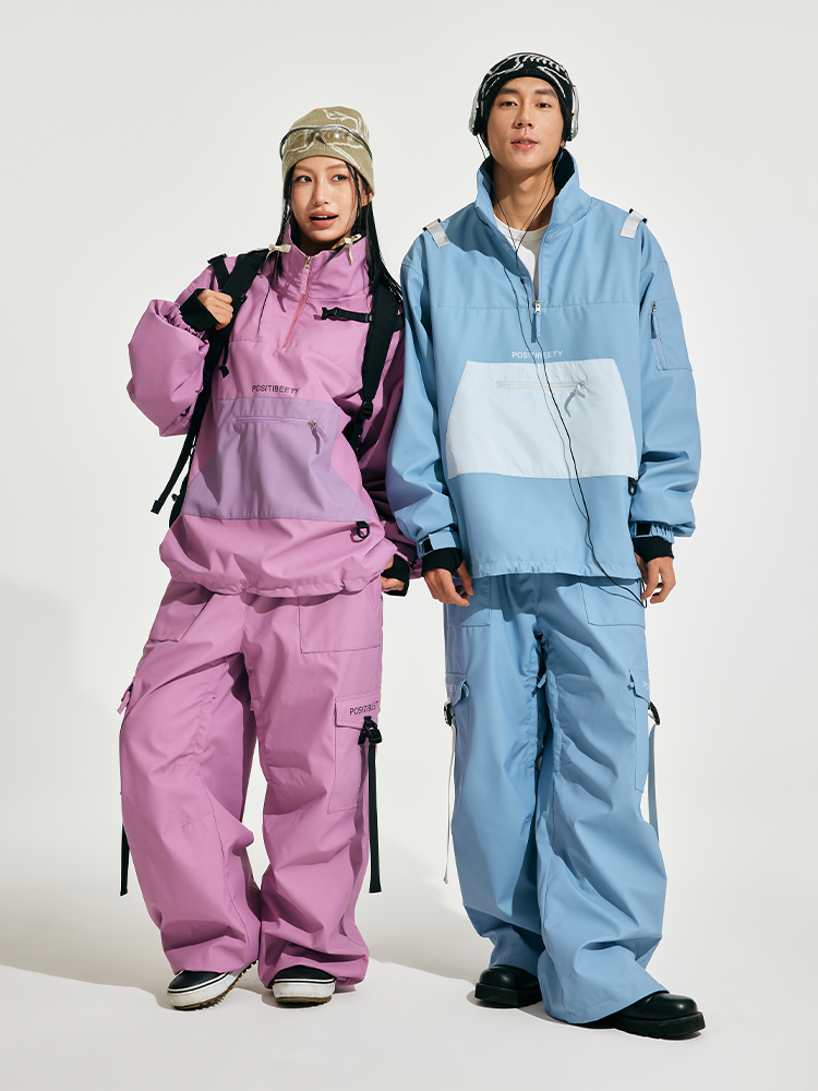 POSITIBEETY Contrasting Color Ski Suit | Snow Suits | 24/25 new, snow coat, unisex | Rico’s Snow Boutique