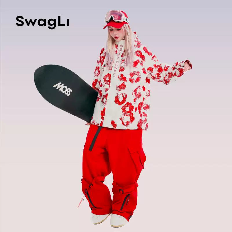 Swagli Floral Print 3L Snowboarding Pants | Snow Pants | 24/25 new, swagli, 护花使者 | Rico’s Snow Boutique