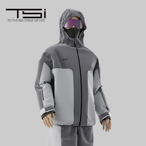 TSI 23/24 Upgraded 3L Grey Snowboarding Jacket & Pants | 23new, snow coat, trending | RicosBoutique