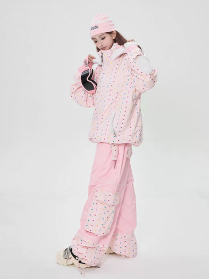 ANANIE Rainbow Heart 3L Snowboarding Jacket and Pants