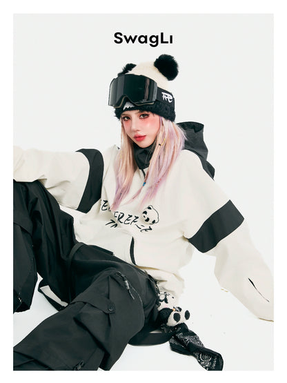 Swagli Panda Black & White Snowboard Pullover