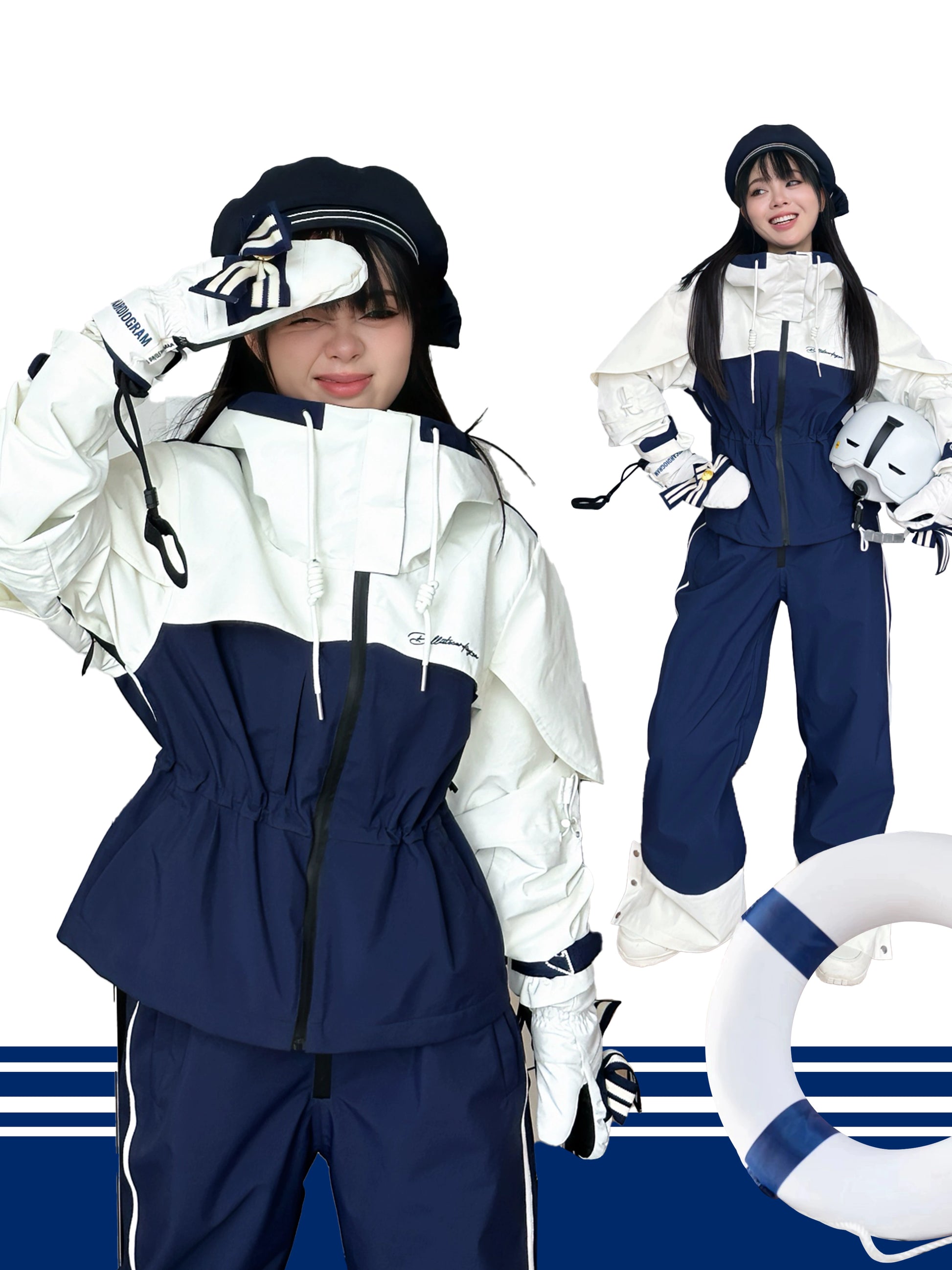 BCG Vintage Sailor Suit Snowboarding Jacket & Bibpants | 24/25 new | Rico’s Snow Boutique