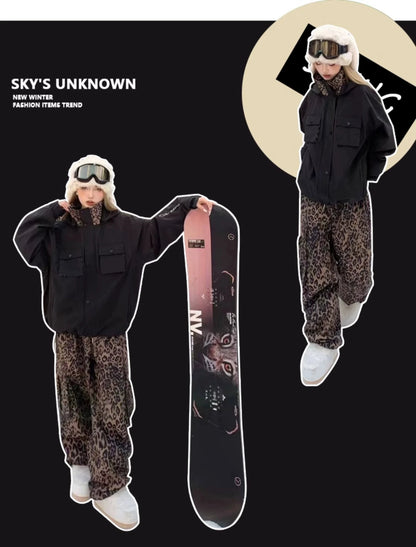 Sky’s Unknown Leopard Print Ski Suit