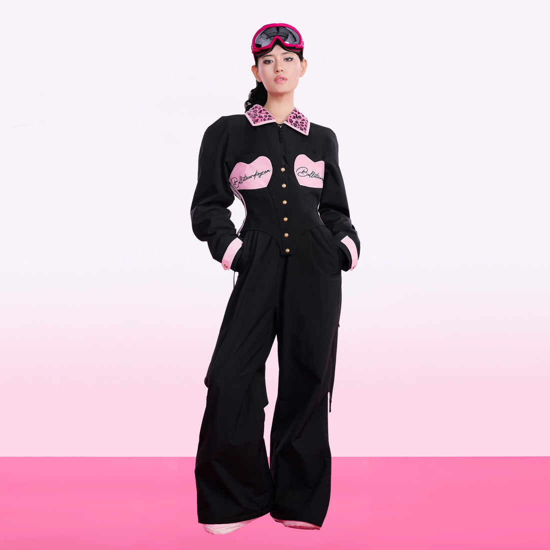 BCG Black&Pink Slim Fit Insulated One-Piece Skiwear | One Piece | 24/25 new | Rico’s Snow Boutique