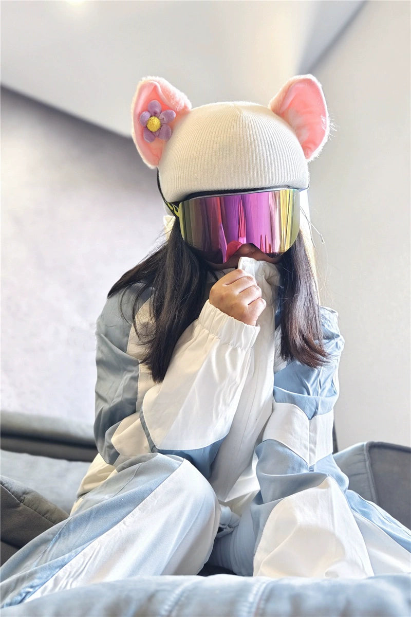 Cartoon Snow Helmet Plush Cover