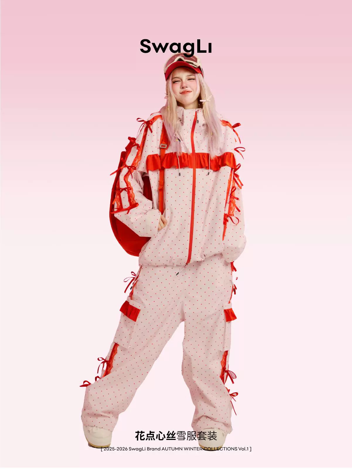 Swagli Lace Ribbon Snowboarding & Skiing Suit