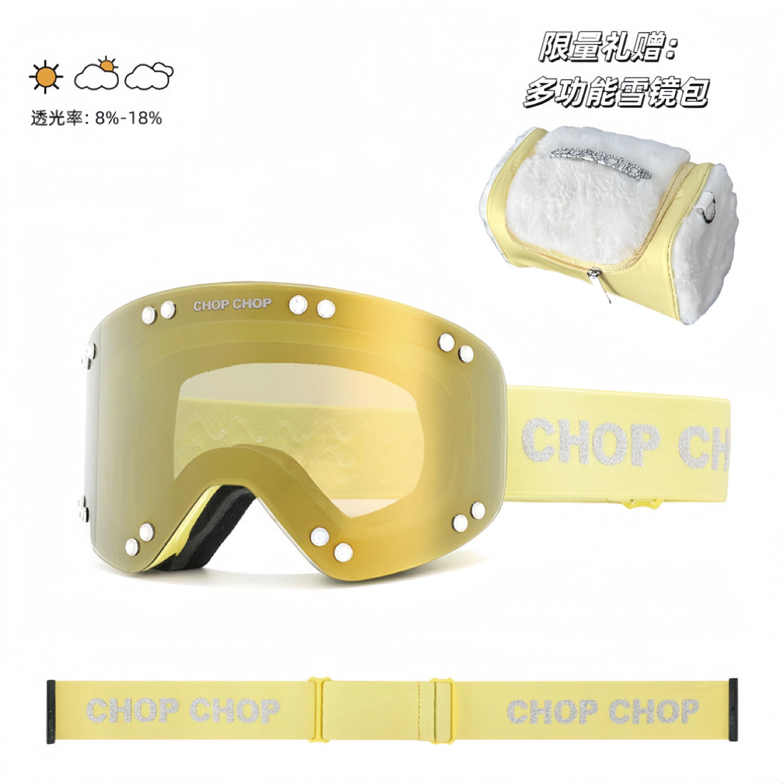 CHOPCHOP Limited Edition Diamond Glittering Snow Goggle