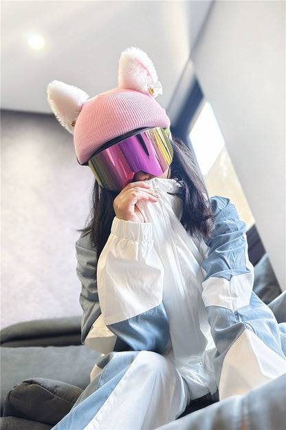 Cartoon Snow Helmet Plush Cover