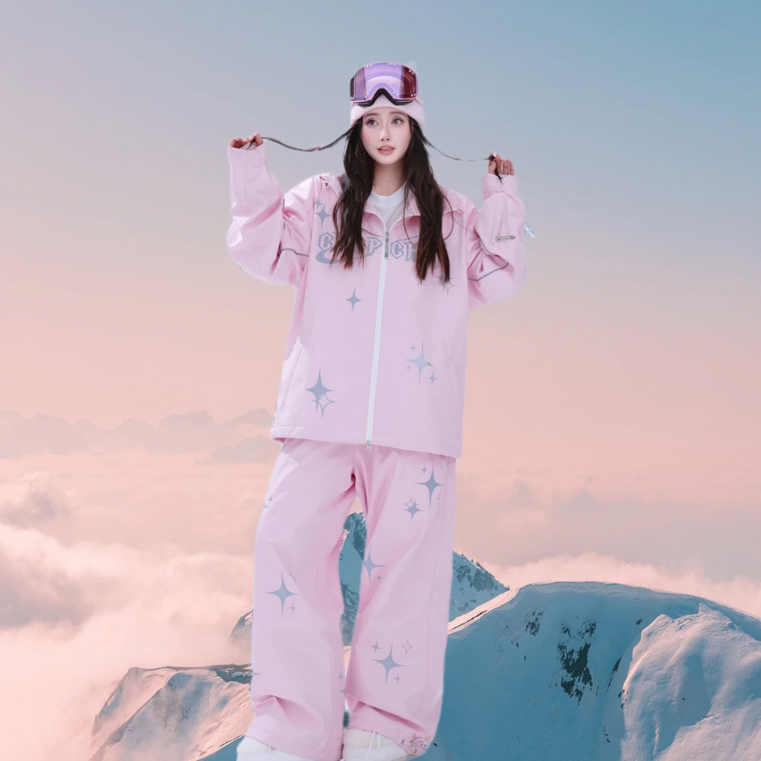 CHOPCHOP Starring Star 3L Waterproof Skiing/Snowboarding Suit | Snow Suits | 24/25 new, 反光星星 | Rico’s Snow Boutique