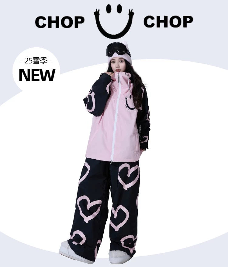 CHOPCHOP 3L ProShield Black & Pink Ski Suit