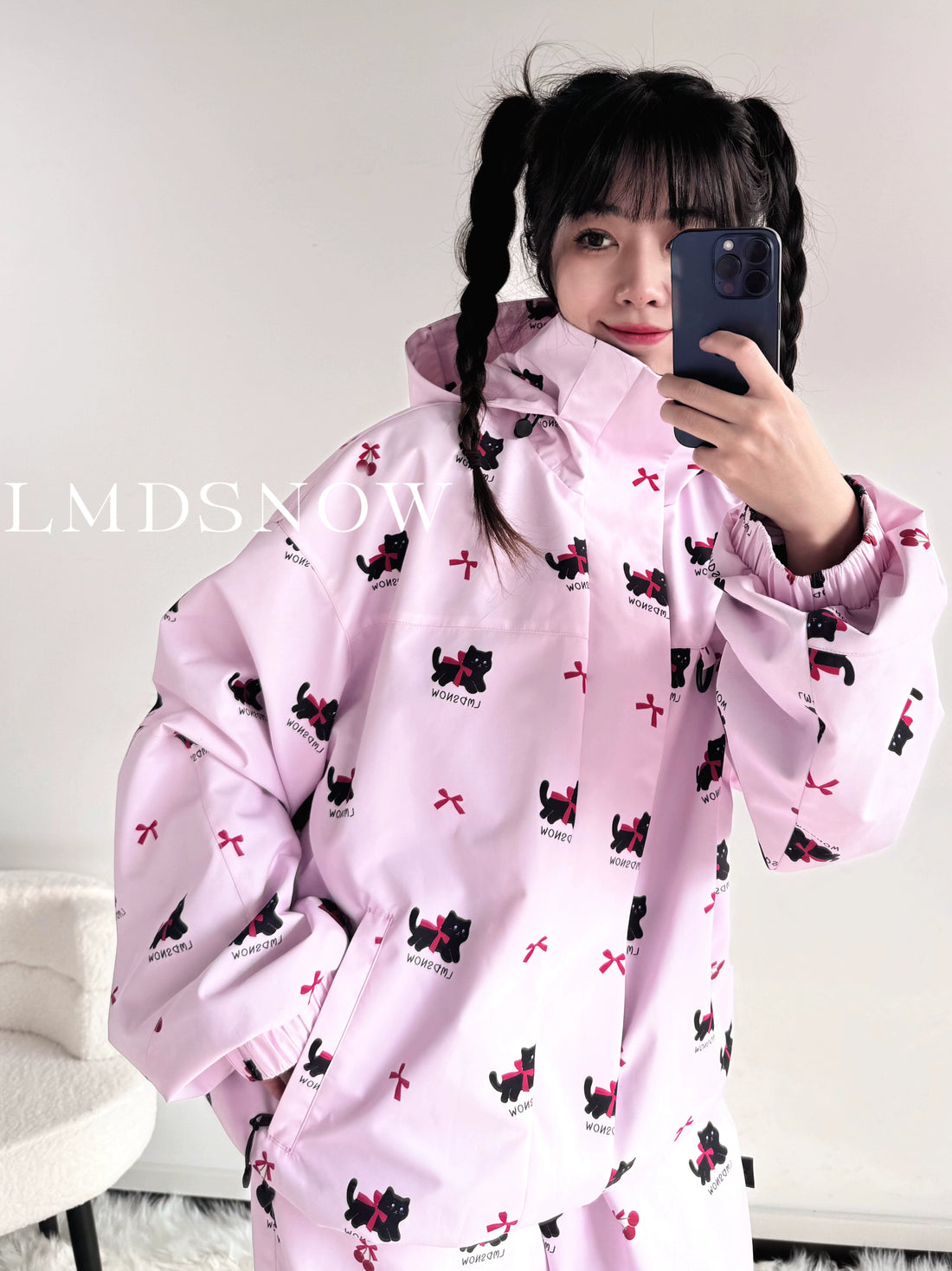 LMD SNOW Cherry Cat Snowbording Jacket & Pants