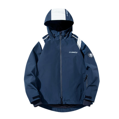 LA QOMOTEC Navy Retro Style Warm Snowboarding Suit | 23new, snow coat | RicosBoutique