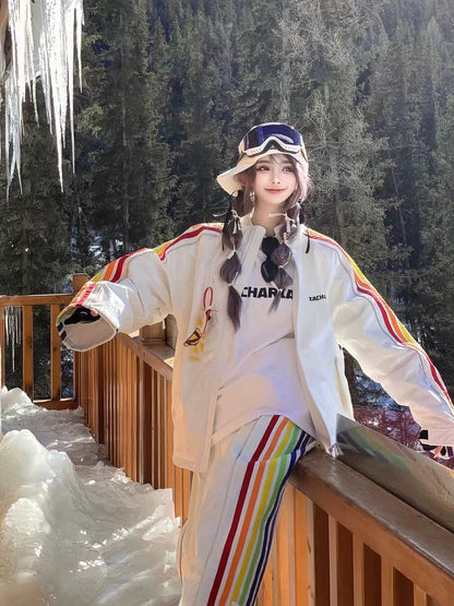 ZACHARIAH Rainbow Velvet 3L Snowboarding Jacket and Pants | 23new, other, snow coat, trending, zachariah | RicosBoutique