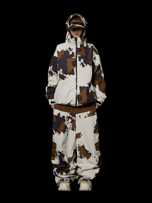 ANANIE Freestyle Snowboarding Jacket - Cow Print, 3L Waterproof & Insulated | Snow Jackets | 24/25 new, ice-cream | Rico’s Snow Boutique