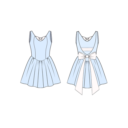 LMD Baby Blue High Waist Tennis Dress