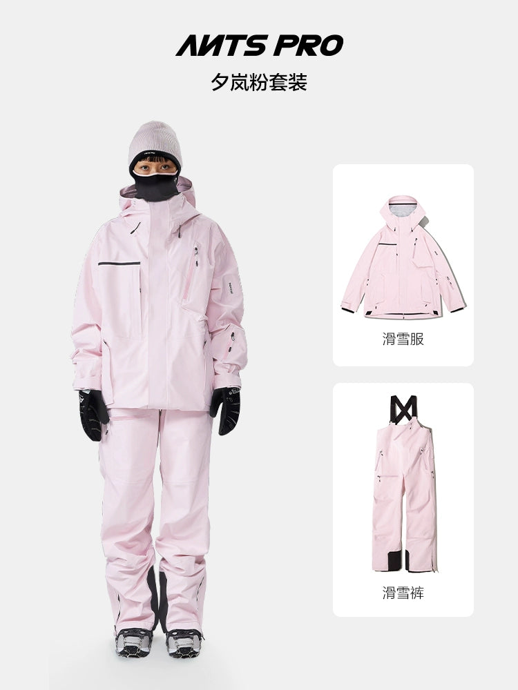 Ants Pro Peak Line Pink 3L Shell Jackets and Bibpants