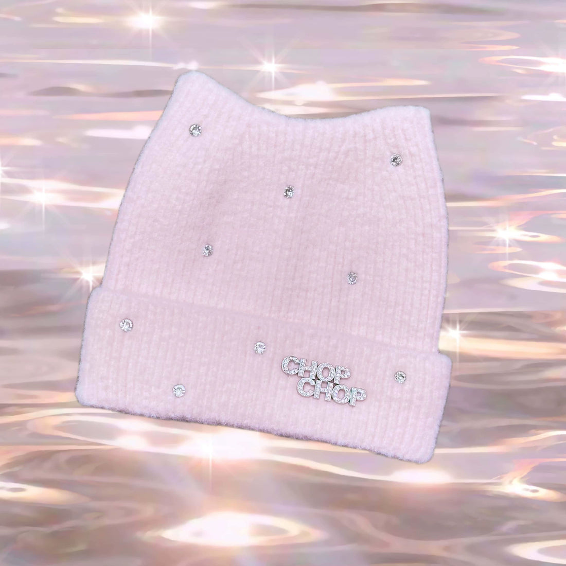 CHOPCHOP Kitty Ear Glittering Knit  Beanie