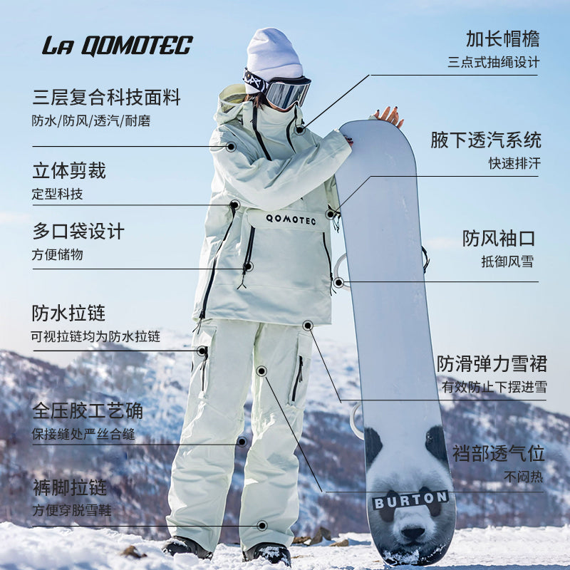 LA QOMOTEC Double Zippered 3L Snowboarding Jackets & Pants | 23new, qomotec, snow coat | RicosBoutique