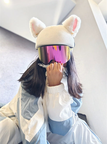 Cartoon Snow Helmet Plush Cover