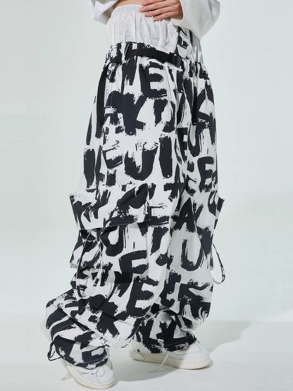 SWAGLI Black&White Graffiti Snowboarding Pants | 23new, pants, swagli | RicosBoutique