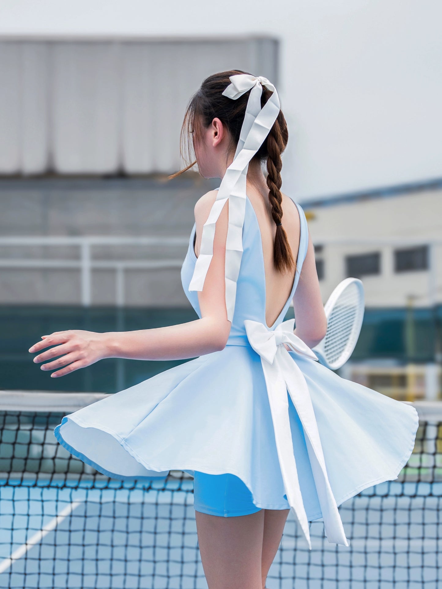 LMD Baby Blue High Waist Tennis Dress