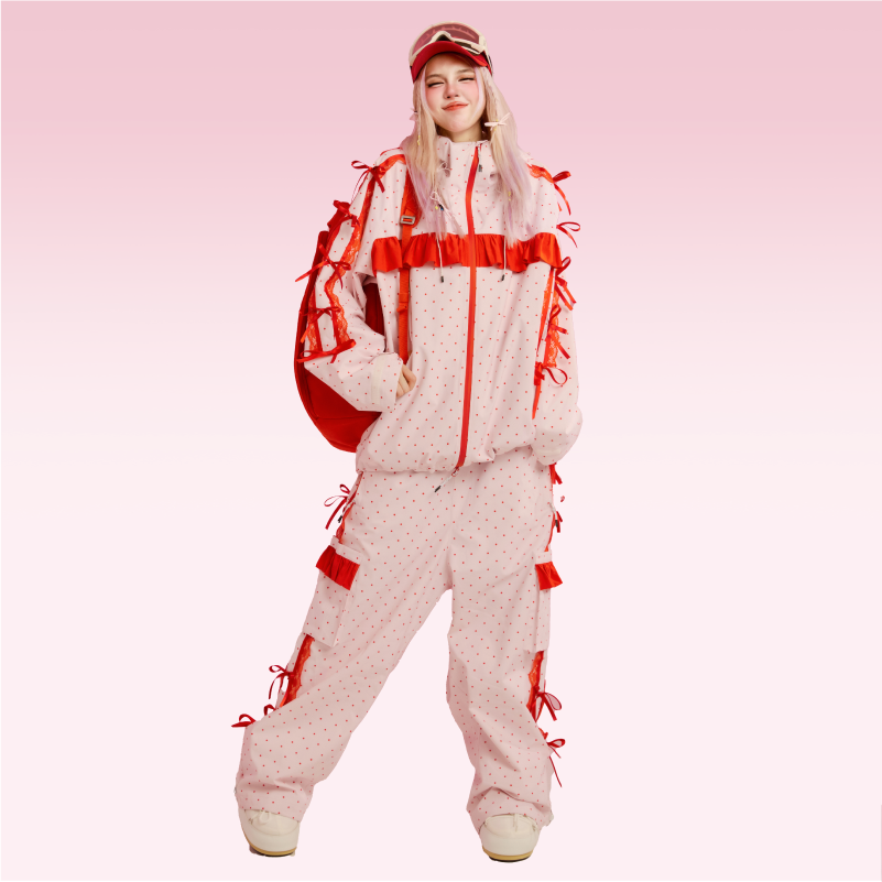 Swagli Lace Ribbon Snowboarding & Skiing Suit