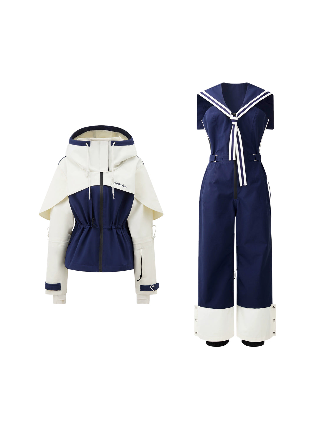 BCG Vintage Sailor Suit Snowboarding Jacket & Bibpants