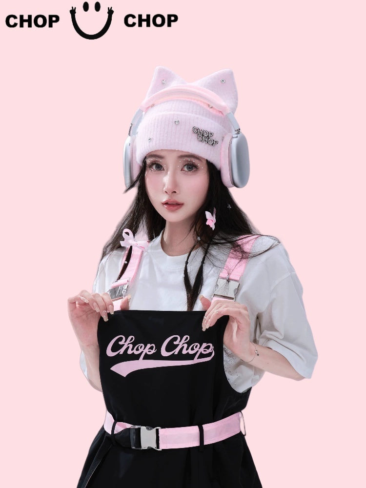 CHOPCHOP Black Pink 3L Cropped Jacket &  Bibpants