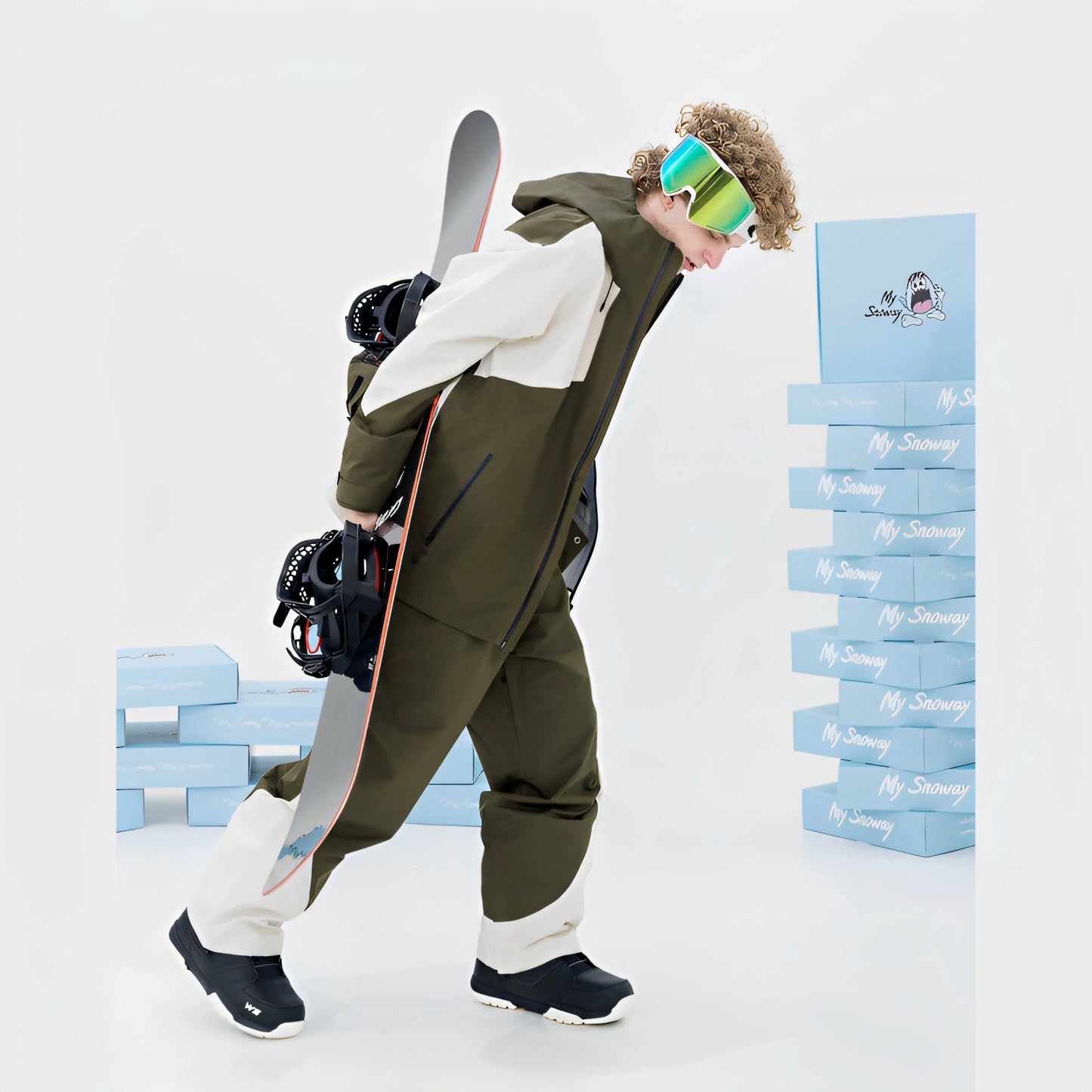 MYSNOWAY 3L Mountain Green Snow Suit Set