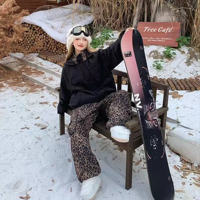 Sky’s Unknown Leopard Print Ski Suit