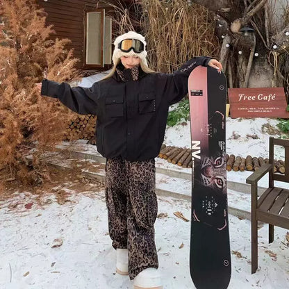 Sky’s Unknown Leopard Print Ski Suit