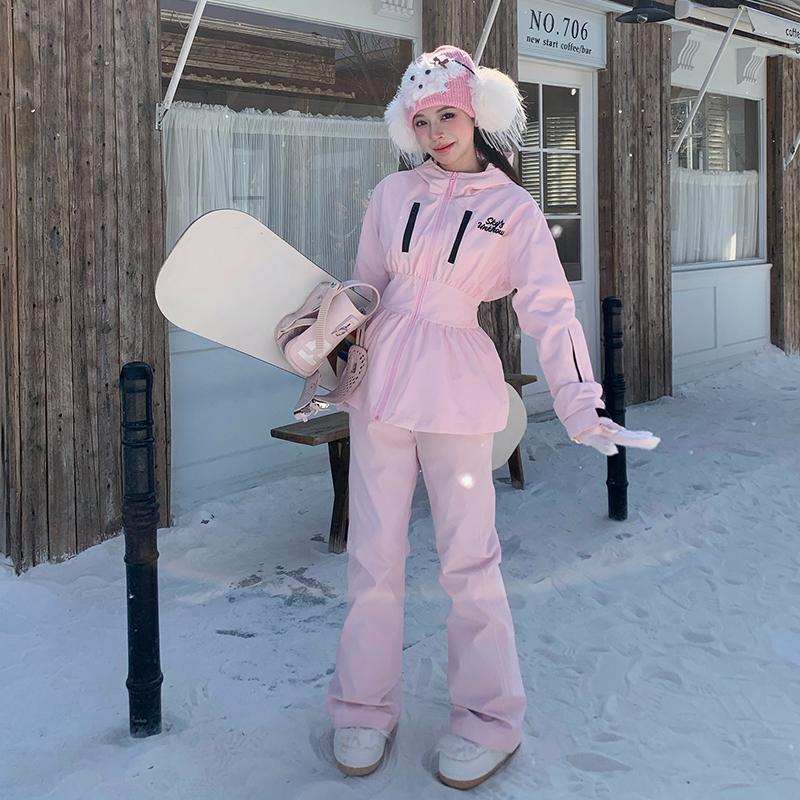 Skibear Pink Slim-Fit Ski Suit